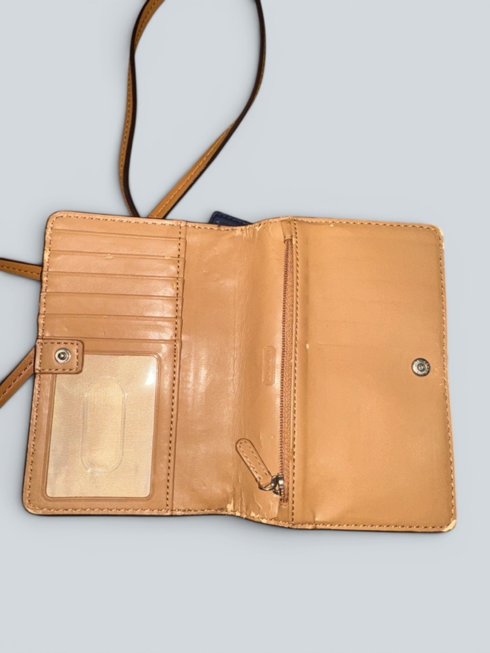Coach Park Colorblock Leather Crossbody Wallet - Picture 6 of 10